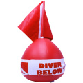 Outdoor Diving Swim PVC Inflatable Professional Buoy Float Ball, Diving Float Including Flag